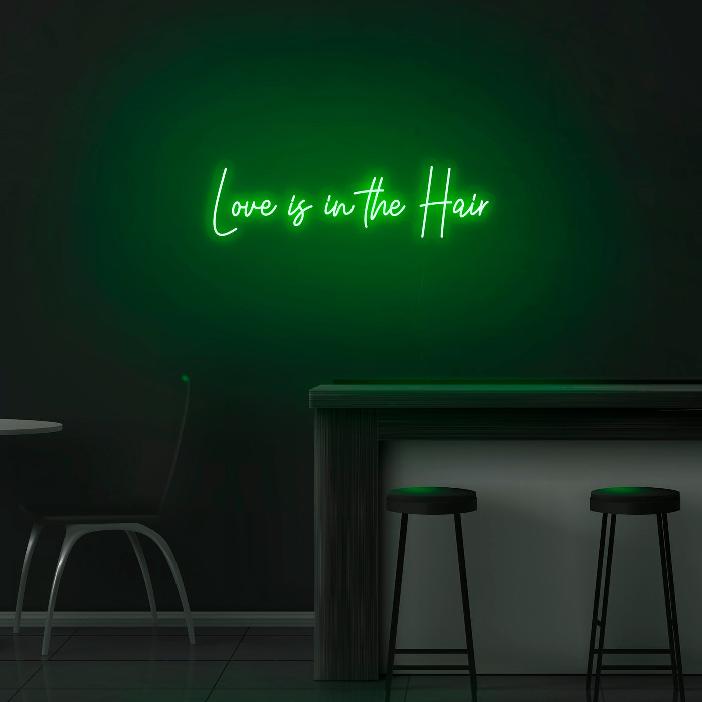 'Love Is In The Hair' Neon Sign - Nuwave Neon