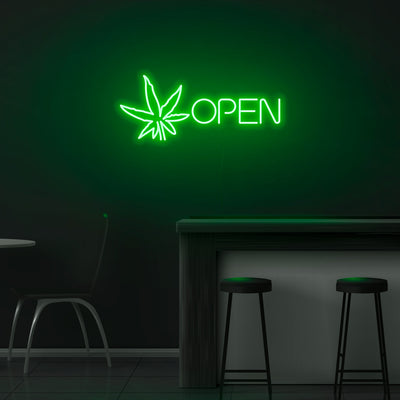 'Open Leaf' Neon Sign