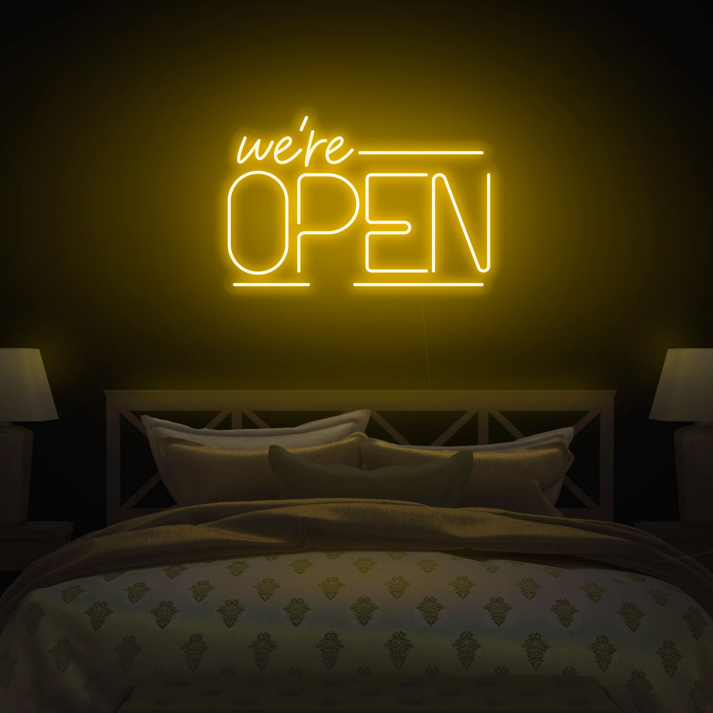 'We're Open' Neon Sign