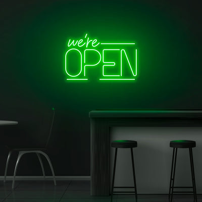 'We're Open' Neon Sign