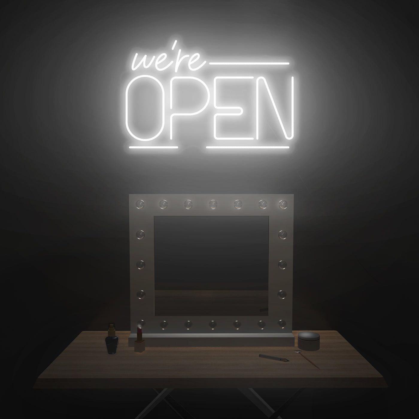 'We're Open' Neon Sign