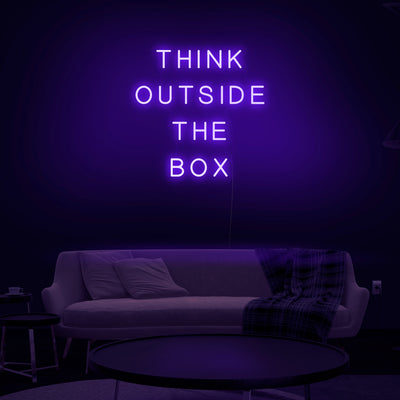 'Think Outside The Box' Neon Sign - Nuwave Neon