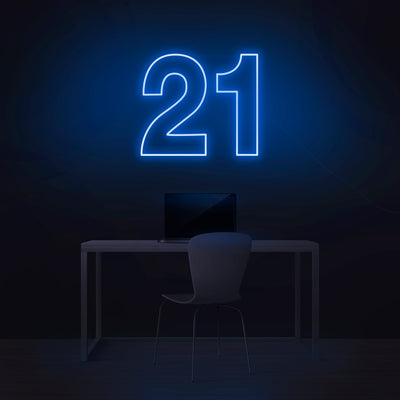 '21' Neon Sign - Nuwave Neon