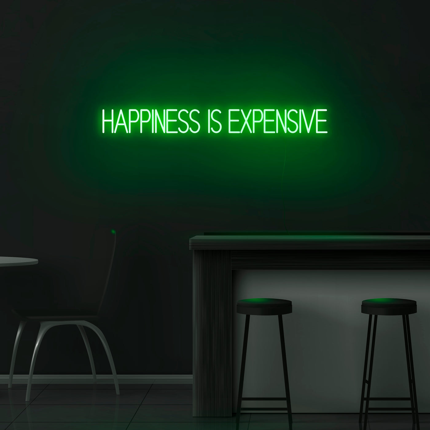 'Happiness Is Expensive' Neon Sign - Nuwave Neon