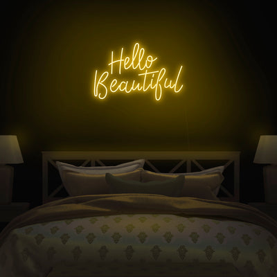 'Hello Beautiful' Neon Sign - Nuwave Neon