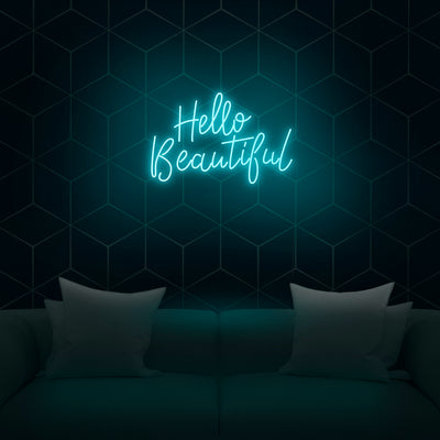 'Hello Beautiful' Neon Sign - Nuwave Neon