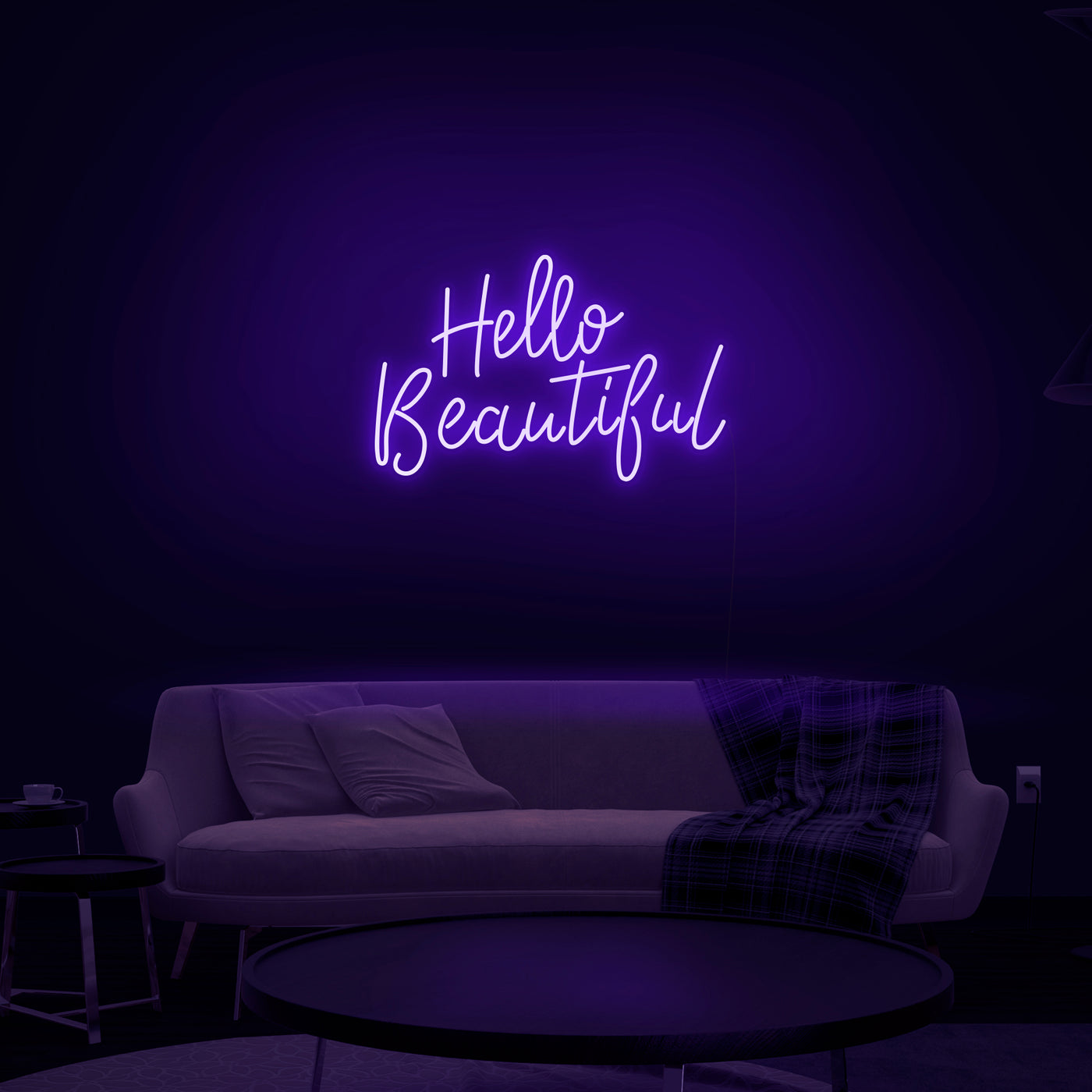 'Hello Beautiful' Neon Sign - Nuwave Neon