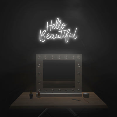 'Hello Beautiful' Neon Sign - Nuwave Neon