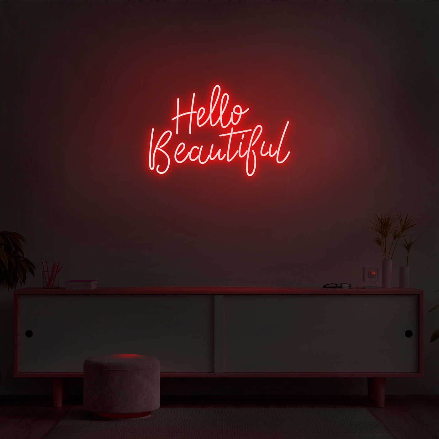 'Hello Beautiful' Neon Sign - Nuwave Neon