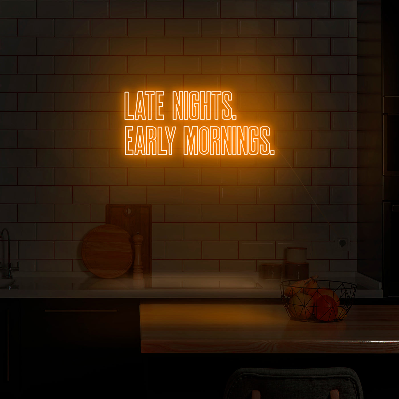 'Late Nights Early Mornings' Neon Sign - Nuwave Neon