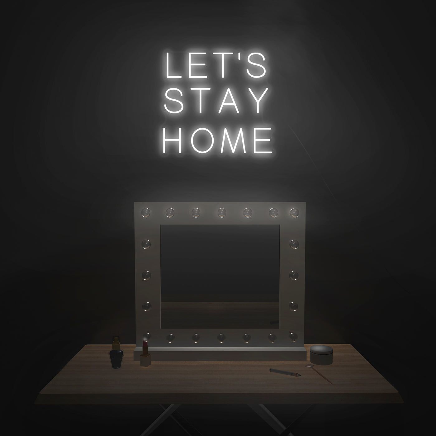 'Let's Stay Home' Neon Sign - Nuwave Neon