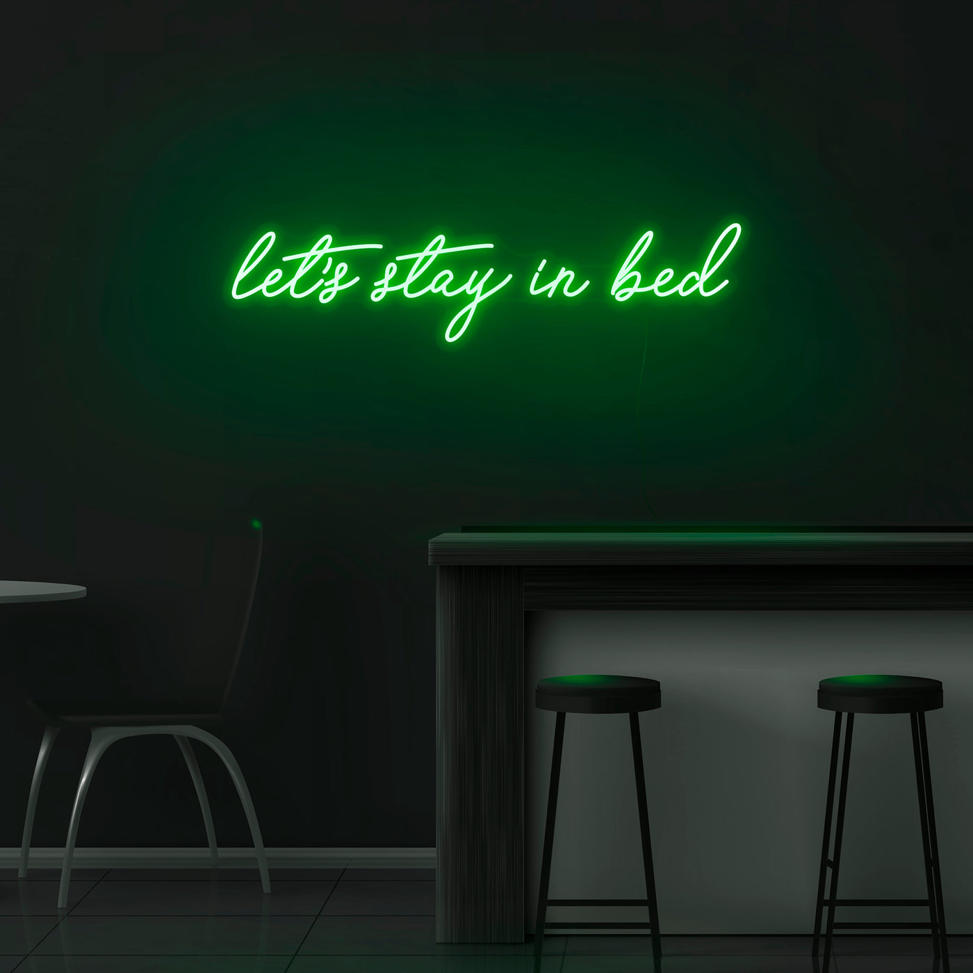 'Let's Stay In Bed' Neon Sign - Nuwave Neon