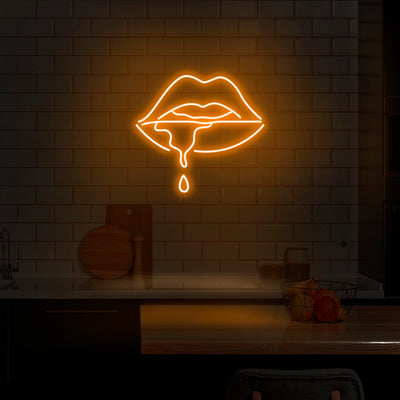 'Dripping Lips' Neon Sign - Nuwave Neon