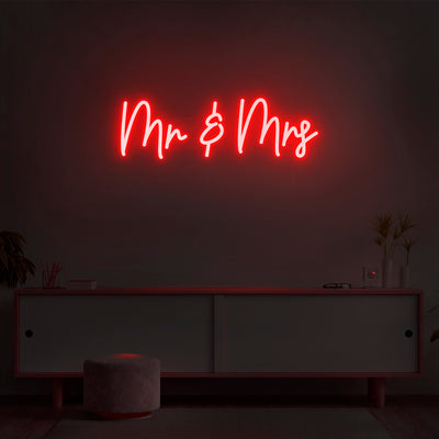 'Mr And Mrs' Neon Sign - Nuwave Neon