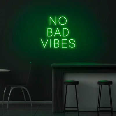 'No Bad Vibes' Neon Sign - Nuwave Neon