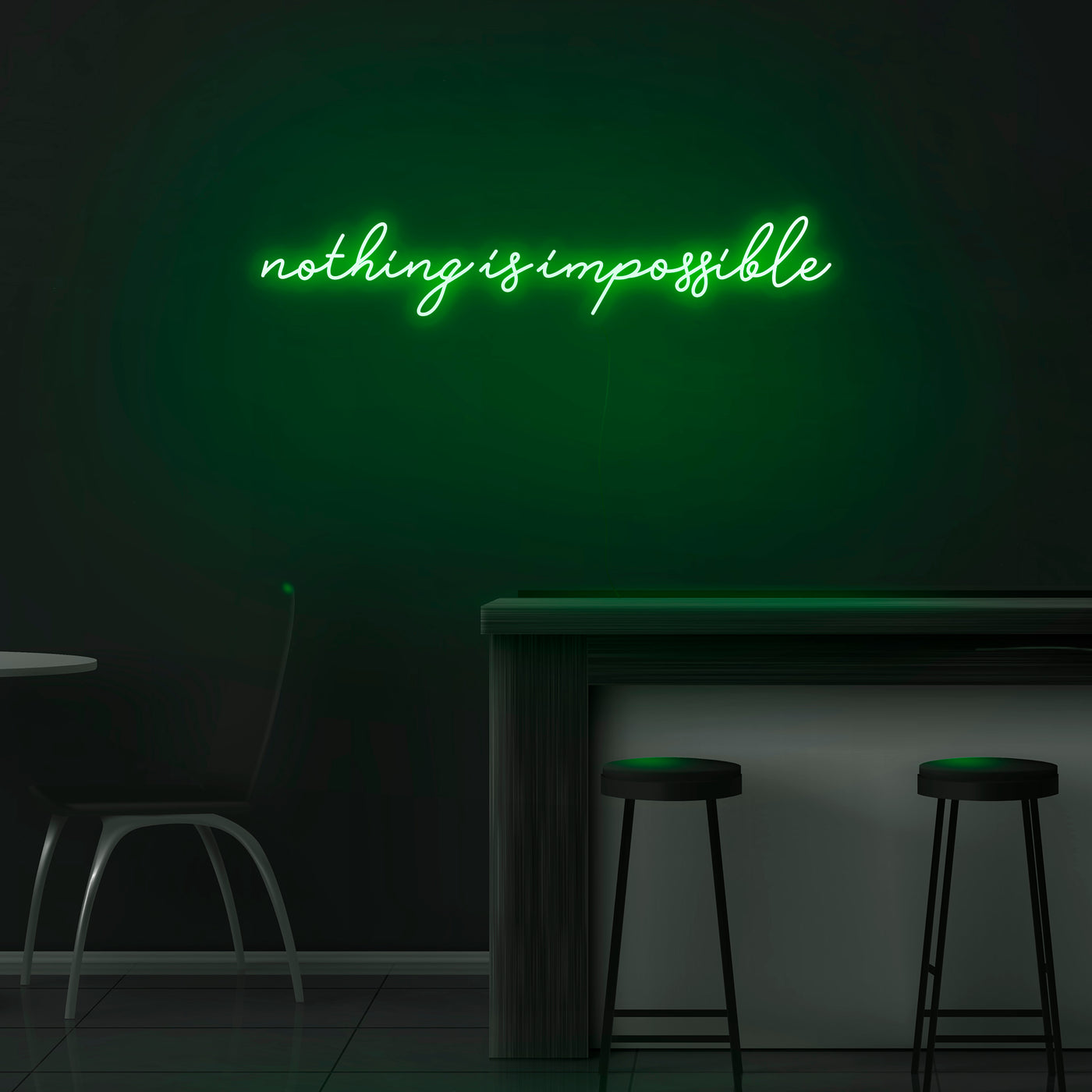 'Nothing Is Impossible' V2 Neon Sign - Nuwave Neon