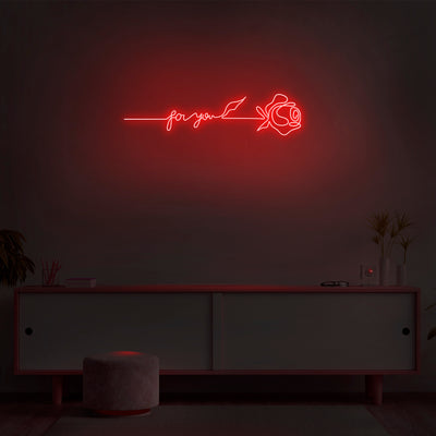 'Rose For You' Neon Sign - Nuwave Neon