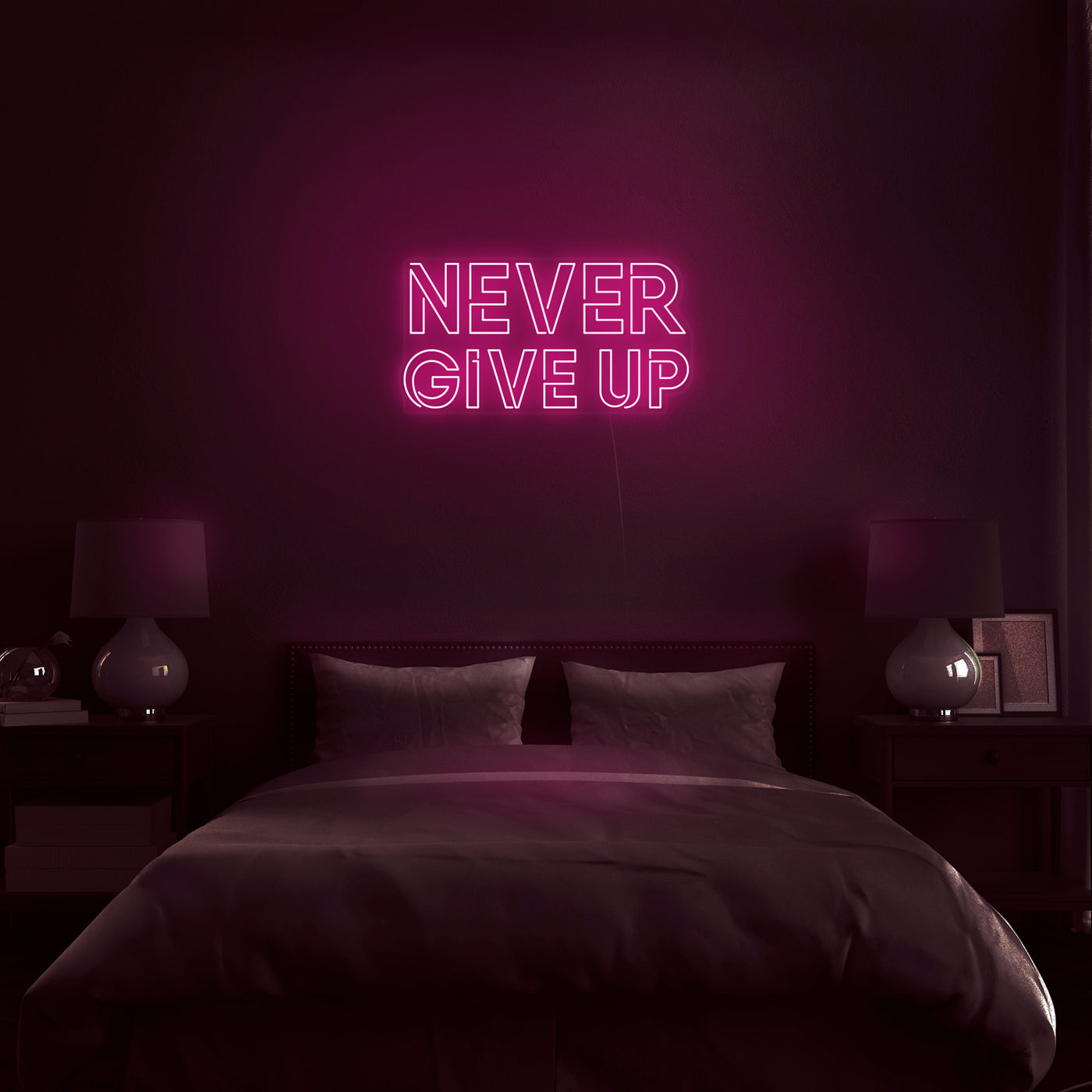 'Never Give Up' Neon Sign - Nuwave Neon