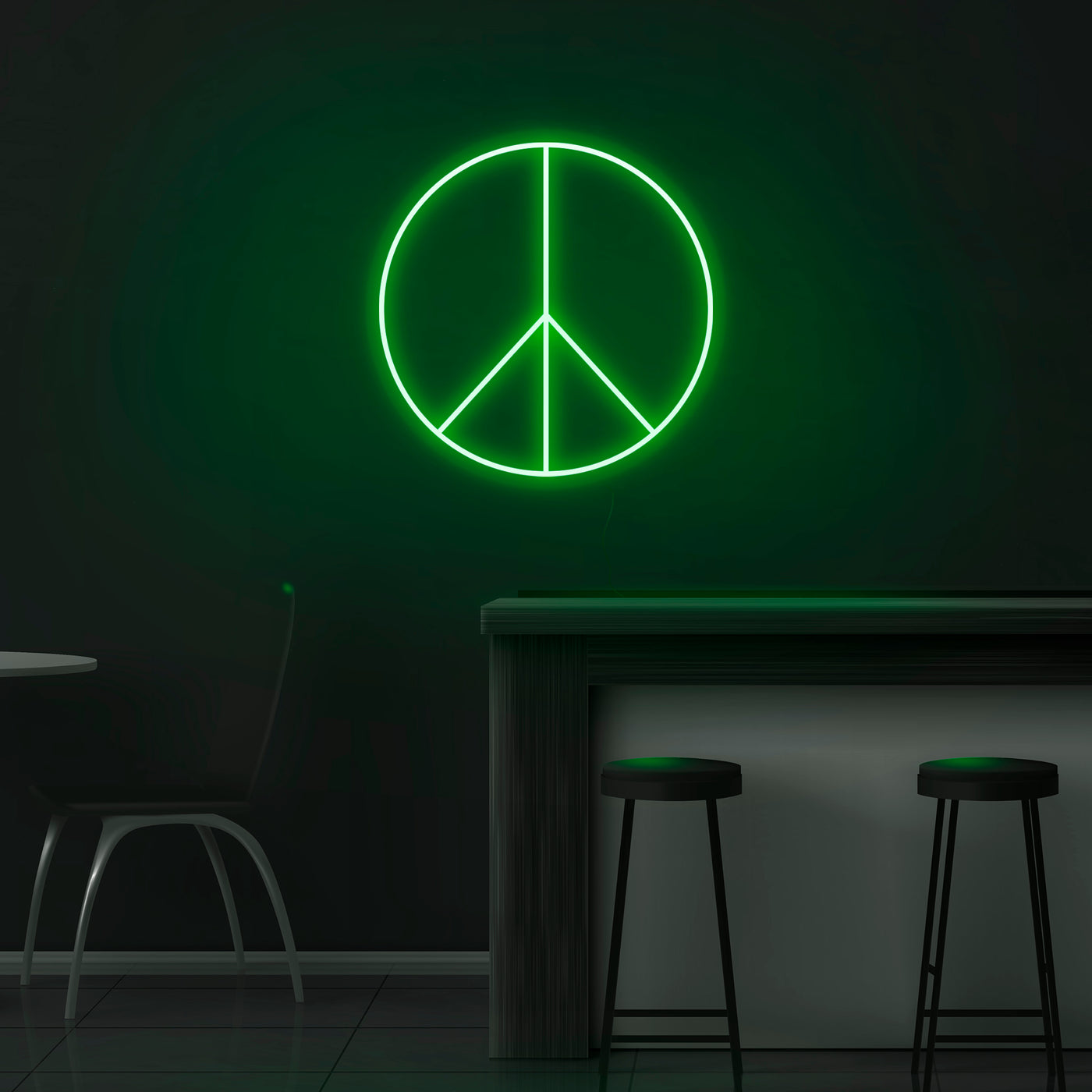 'Peace Sign' Neon Sign - Nuwave Neon