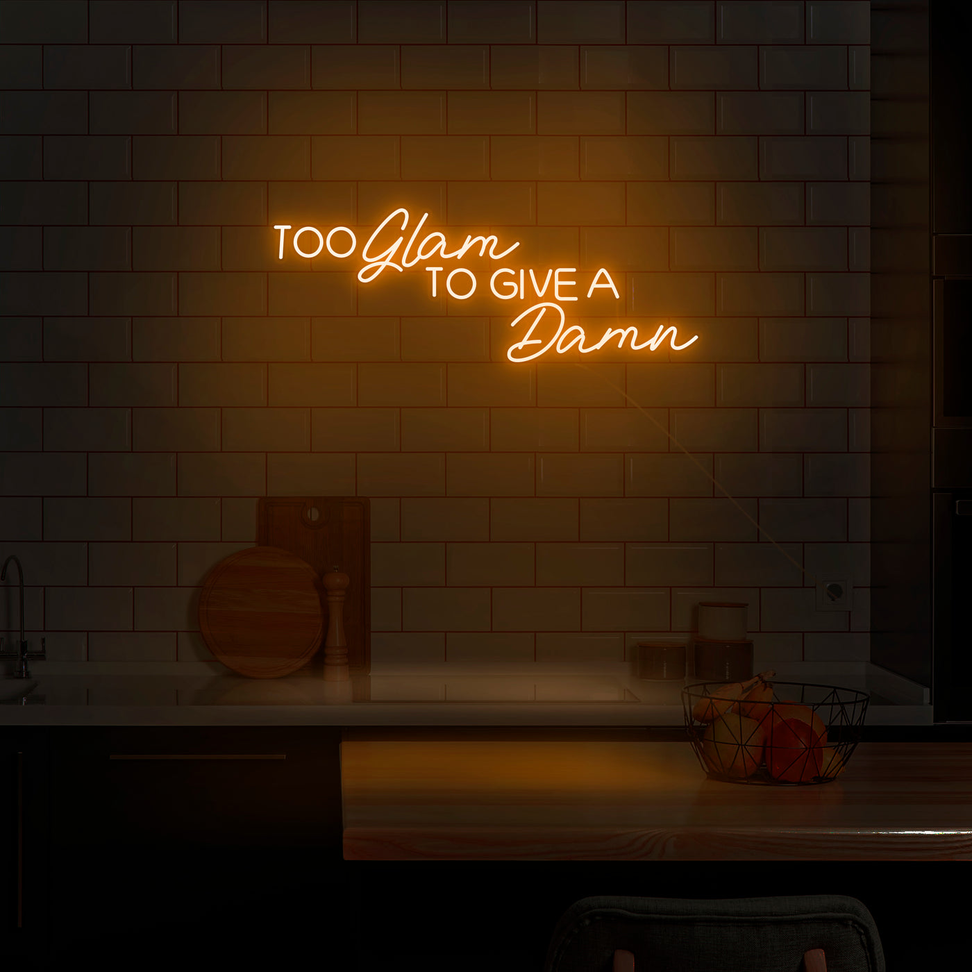 'Too Glam To Give A Damn' Neon Sign - Nuwave Neon